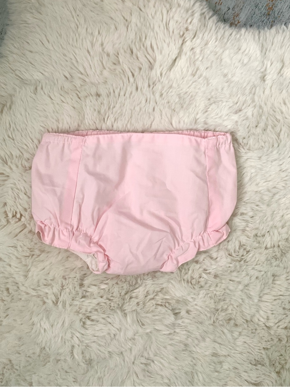 Vintage Baby Pink Vinyl Infant Baby Girl Bloomers